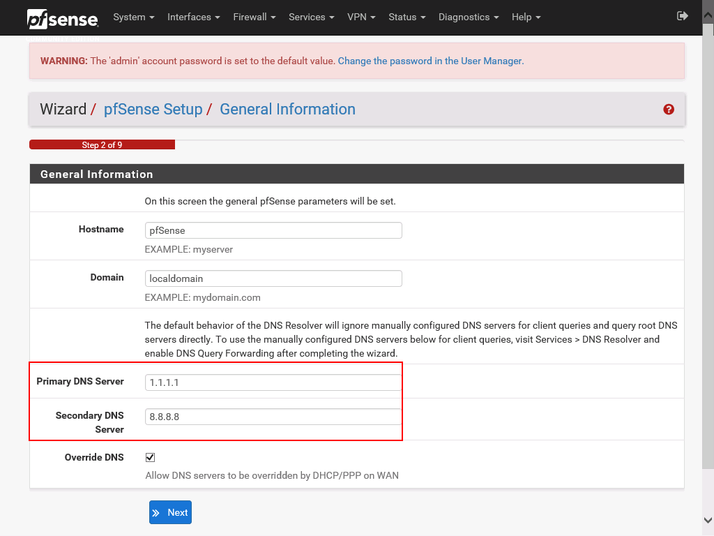 pfSense web configuration part 4