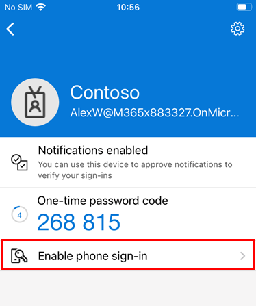 login to microsoft authenticator