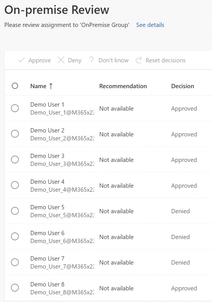 Access Review Example