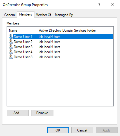 On-Premises Group Result after Access Review